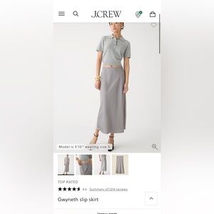 J. Crew Slip Skirt-Peach Colored